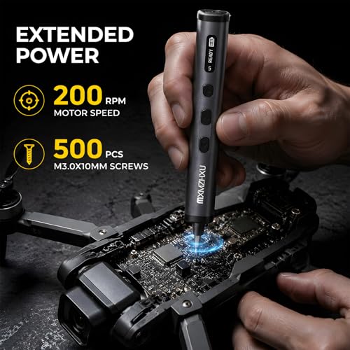 3.7V Mini Electric Screwdriver 78-in-1, Max 0.5N.m, Precision Screwdriver Set with 72 Magnetic Bits, 5/32" Hex, Magnetic Storage, Repair Tool Kit for Electronics Computer, Phone, Glasses, Watch