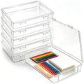 Jetec 6 Pieces Small Clear Plastic Storage Box,13.3 X 9.3 X 2 Inch - size: 13.3 x 9.3 x 2 Inch