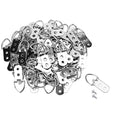 TOPZEA 100 Pack D-Ring Picture Hangers with Screws, 2-Hole Heavy Duty Steel Frame Hanging Hardware Kits Hang Solution for Mounting Picture Frame, Mirror, Clock, Painting, Wall Artwork, Support 40 lbs