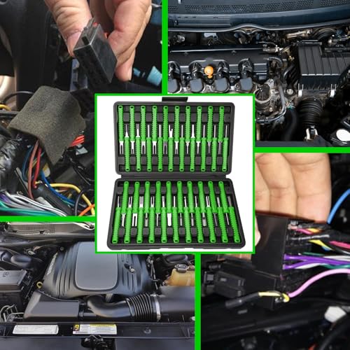 41 Pcs Terminal Pin Removal Tools with Blow-Molded Case, Green - color: Green