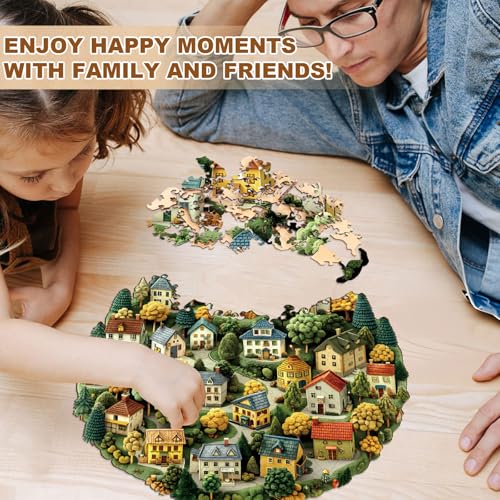 Wooden Puzzle for Adults-Beautiful Countryside Wood Jigsaw Puzzle-S-85 PCS - color: Beautiful Countryside, size: Small