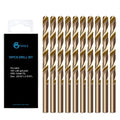 GMTOOLS 5/16 inch Cobalt Drill Bits, M35 HSS, 135 Degree Tip, Jobber Length Twist Drill Bit Set for Hard Metal, Stainless Steel, Cast Iron, Wood and Plastic, with Storage Case, Pack of 10 - style: M35-5/16-10pcs