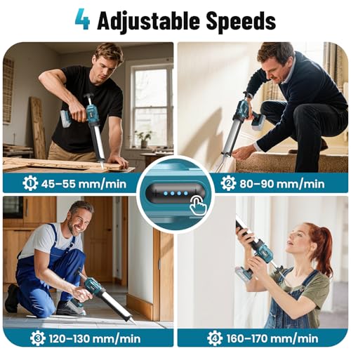 Electric Caulking Gun Compatible with 18V Makita Battery - color: Blue