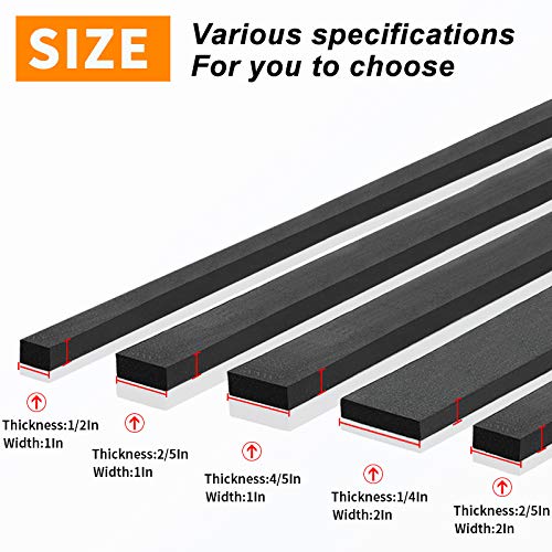 Weather Stripping Door Seal Strip for Doors and Windows, 1In x 1/8In X 33Ft Foam Insulation Tape Self Adhesive,Sound Proof,Weatherstrip,Pipe Cooling, Air Conditioning Seal Strip - size: 1 in x 1/8 in x 33 ft