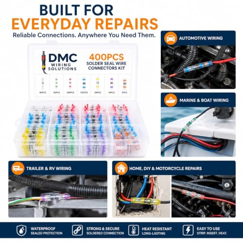 400PCS Solder Seal Wire Connectors, Heat Shrink Kit