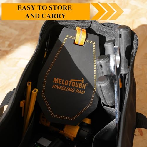 MELOTOUGH Mini Kneeling Pad Portable 1 Inch Thick NBR Foam Kneeling Pads for Work Construction, Plumbers, Mechanics, Electricians (Orange/Black) - style: Single Kneeling Pad