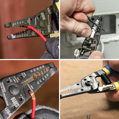 Klein Tools 80121 Stripper Plier Kit with Wire Strippers, Made in USA, Lineman Pliers and Diagonal Cutters, 3-Piece