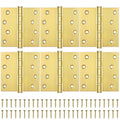 KOLET Ball Bearing Door Hinges, 4 x 4 Inches, Satin Gold, 6 Pack - color: Gold, size: 6 Pack