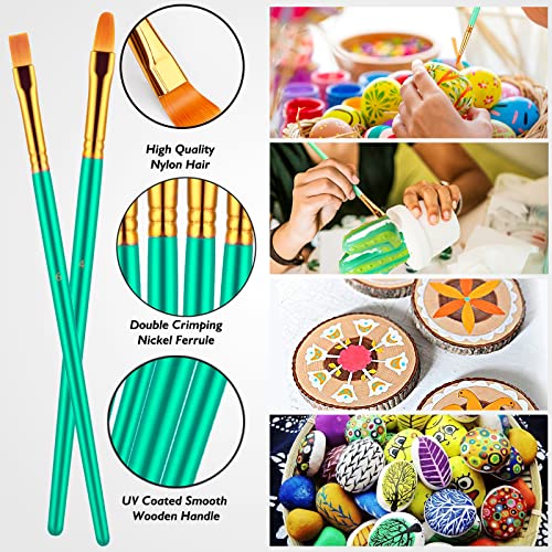 Artstorys Paint Brushes Set, 20 Pcs Acrylic Oil Watercolor Painting Brushes - color: Green