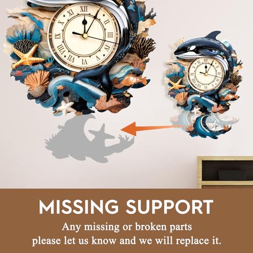 Cutywood 3D Wooden Puzzles for Adults-Killer Whale Clock Puzzle-Adult Craft - color: Killer Whale Clock