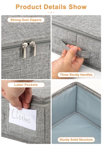 punemi 4.5 in Tall Low Profile Under Bed Storage Containers, 2 Pack, Grey - color: Grey, size: 2 Pack-4.5 inch Tall-Structured