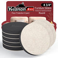 Yelanon Felt Furniture Sliders 8 Pcs 4.75" Round for Hardwood & Tile - size: 8pcs 4.75"