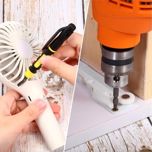 Mudder 4 Pcs Pen Screwdriver 4 in 1 Multipurpose Crossing Flathead