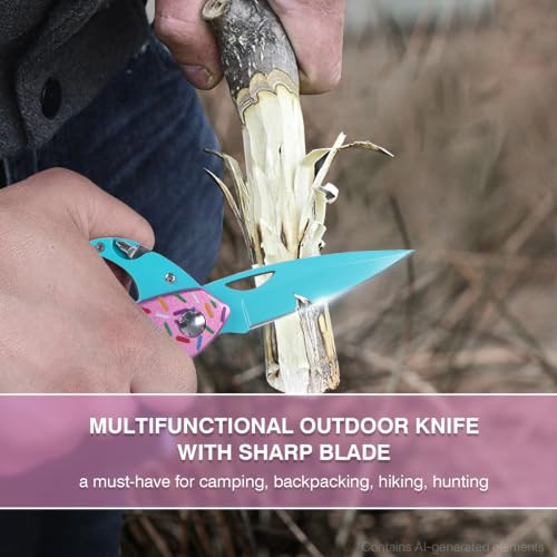 FUNBRO 6-in-1 Multitool with Folding Pocket Knife, Bottle Opener - color: Macaron