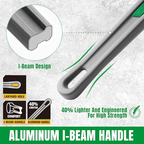SK 14'' Self-Adjusting Pipe Wrench, Aluminum Plumbers Wrench
