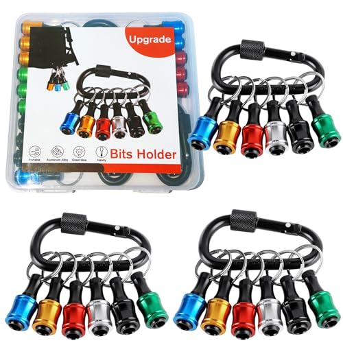 FACAINCXS 3 Set Bit Holders 1/4 inch Hex Shank Screwdriver Bits Holder Extension Bar Keychain Screw Adapter Drill Change Hand-held Screwdrivers Drill Bits Holder Portable Tools & Home Improvement Gift - color: A4-sct