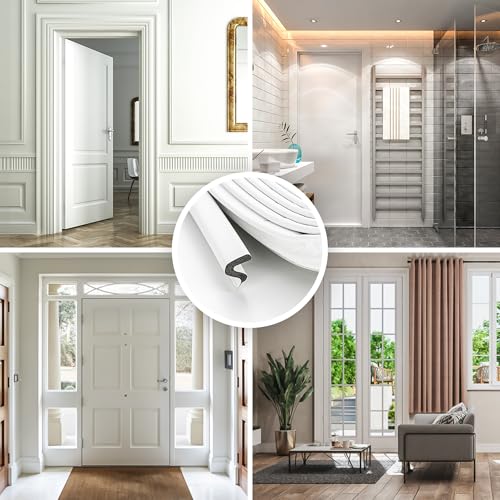 Ravinte Weather Stripping Door Seal, Q-Shaped Kerf Foam Strip, 19.8FT, White - color: White, size: 19.8FT