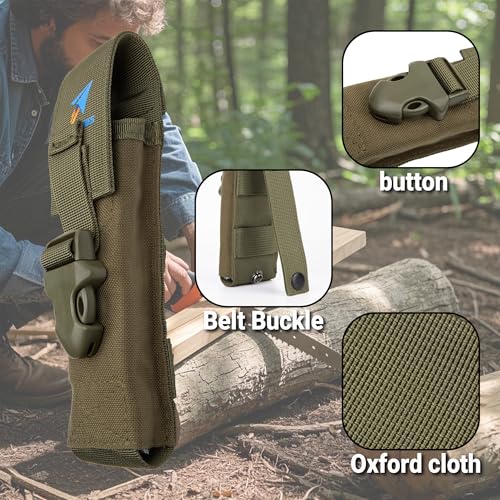 Folding Saw Storage Pouch, Compatible with 7-8 Inch Hand Saws and Pruning Saws, Made of 1680D Nylon Oxford Fabric (Green) - color: Green