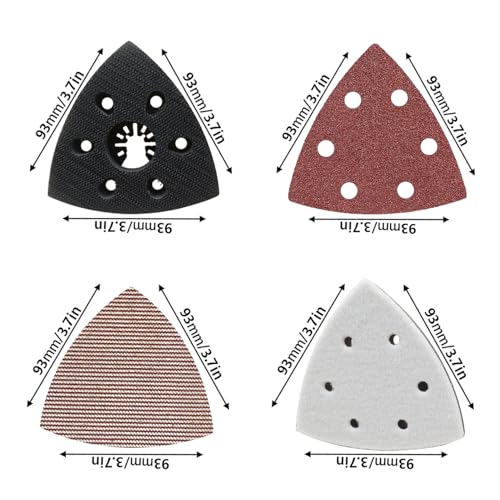 FOWOK 89Pcs Oscillating Tool Sanding Pads Kit for Finishing Detail Sanding - style: 89Pcs