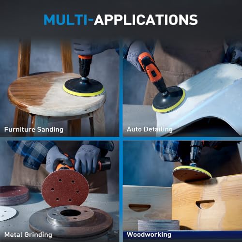 S SATC 30 Pack 6 Inch Hook and Loop Sanding Discs 40 60 80 100 120 150 180 240 320 600 800 1000 Grit Red Sandpaper 6 Hole Random Orbital Sander Pads - style: 6 Hole Red