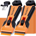 REXBETI Razor Blade Scraper Tool, 2 Pack Windows, Glass Stovetop Scraper - style: Upgraded 2 Pack