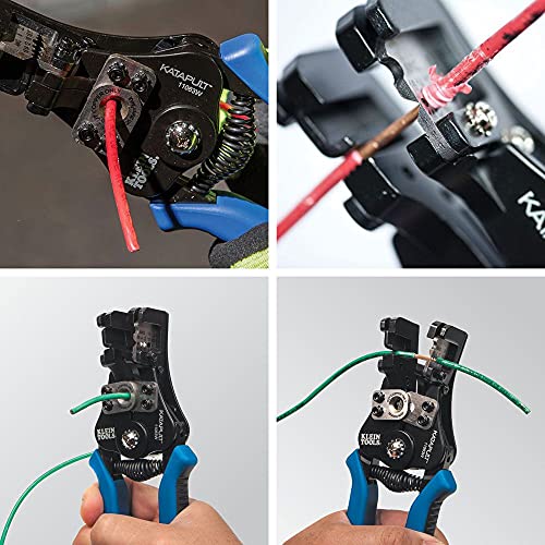 Klein Tools 2005N Wire Cutter, Stripper, Crimper Tool, Strips 10-18 AWG Stranded & 11063W Wire Cutter/Wire Stripper, Heavy Duty Automatic Wire Stripper Tool