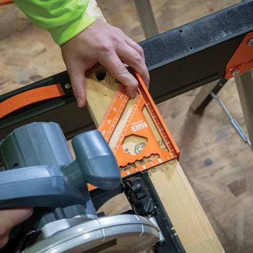 Klein Tools 9357SSQ Rafter Square, 7-Inch, Double Laser Etched Aluminum, Multi-Functional, Carpenter Measuring Layout Tool, Triangle Ruler for Woodworking - size: Rafter Square, 7-Inch