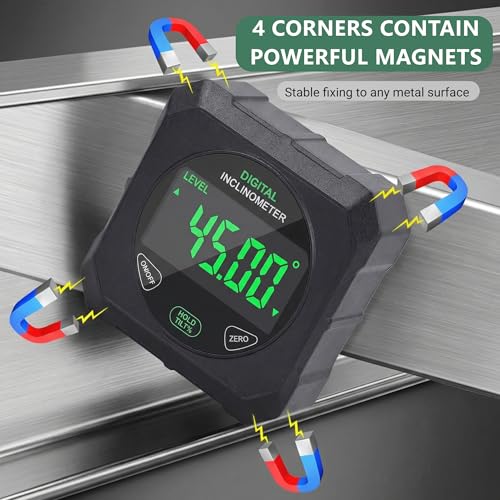 Digital Angle Finder, Strong Magnetic, LED Display Backlight
