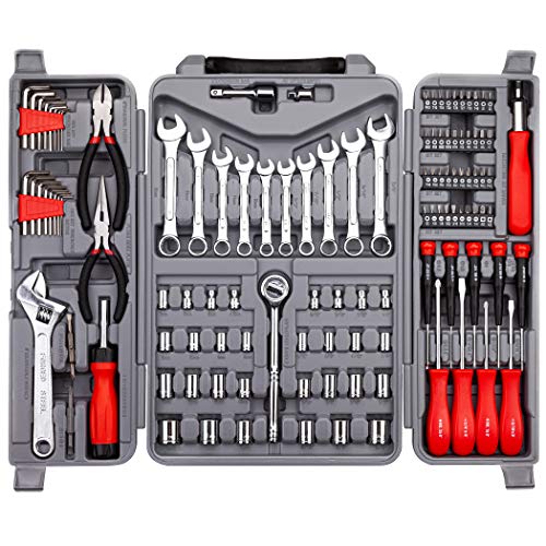 CARTMAN 123-Piece Socket Wrench Tool Set, Auto And Home Repair Kit Case Box - style: 123 PC