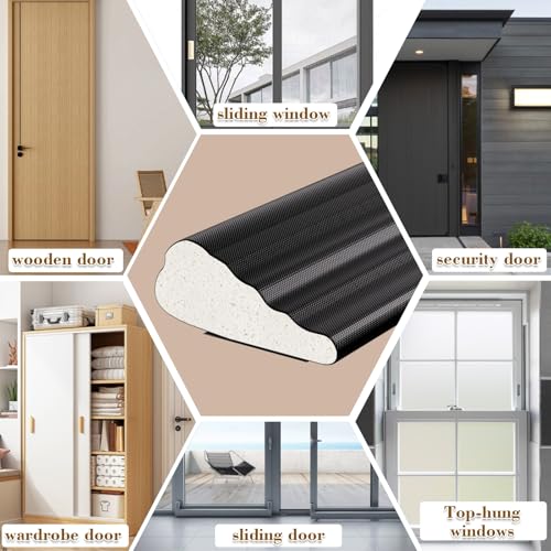 16.4 Ft Wedge Foam Weather Stripping Door Frame Seal,Black - color: Black, size: 16.4 Ft