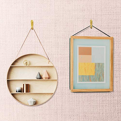 Hotop 30 Pcs Push Pin Hooks 20 Lbs Picture Hanger, Gold - color: Gold
