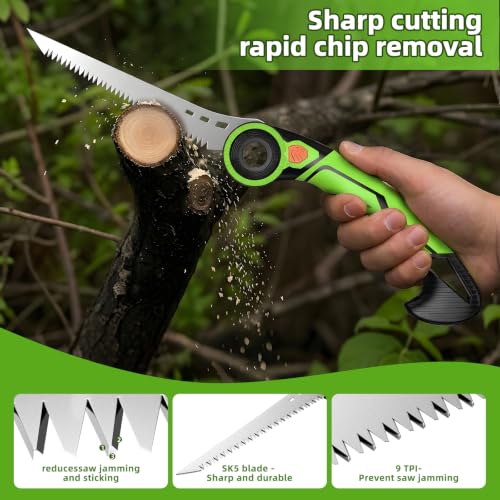 AIRAJ 6.7" Pruning Saw,Folding Saw with SK5 Steel Blade,Fine Tooth Hand Saw - size: 6.7 Inch
