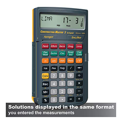 Calculated Industries 4054 Construction Master 5 Calculator - style: CM5 en Espanol