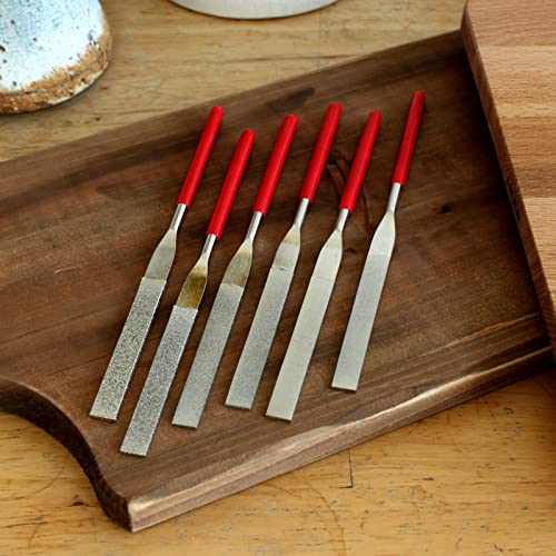 6pc Diamond Coated Flat File Set, 40 to 600 Grit