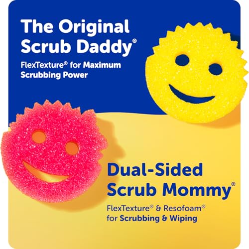 Scrub Daddy Scratch-Free Multipurpose Kitchen Sponges - Bulk Dish Sponges for Kitchen, Bathroom, Household Cleaning & More - Made with BPA-Free Polymer Foam (5 Count) - size: 5 Count (Pack of 1)