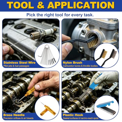 Carburetor & Torch Tip Cleaner for Motorcycle, Lawnmower, ATV, Small Engine