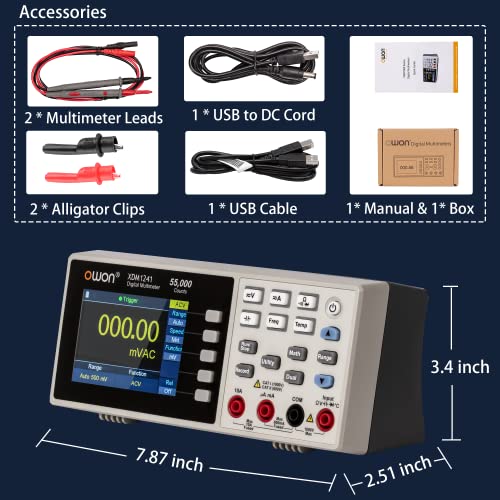 XDM1241 Bench Digital Multimeter, True RMS Desktop Meter - style: XDM1241