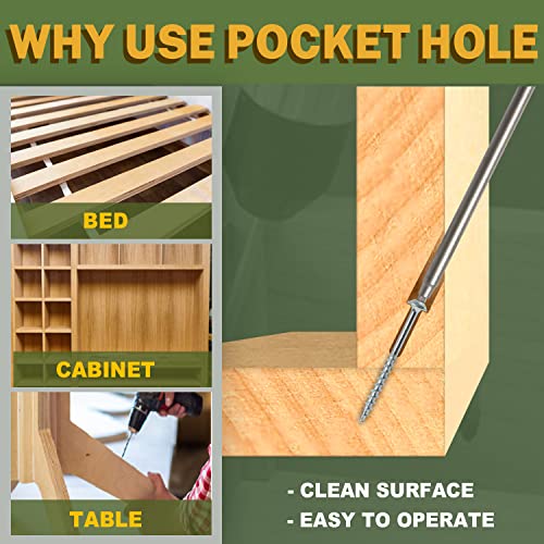 LIONMAX Pocket Hole Screws 1-1/2 Inch, 600PCS, #8 x 1-1/2" Pocket Screws