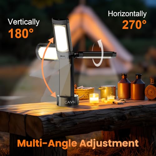 CAVN Rechargeable Camping Light with Tripod Stand - color: Black
