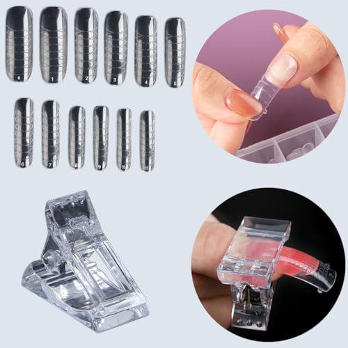 Fcozpjk Poly Extension Gel Nail Kit with Slip Solution Dual Nail Form Brush - color: 3colors-nude