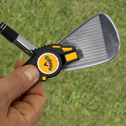 Callaway 4-in-1 Golf Divot Repair Tool - color: Black/Yellow