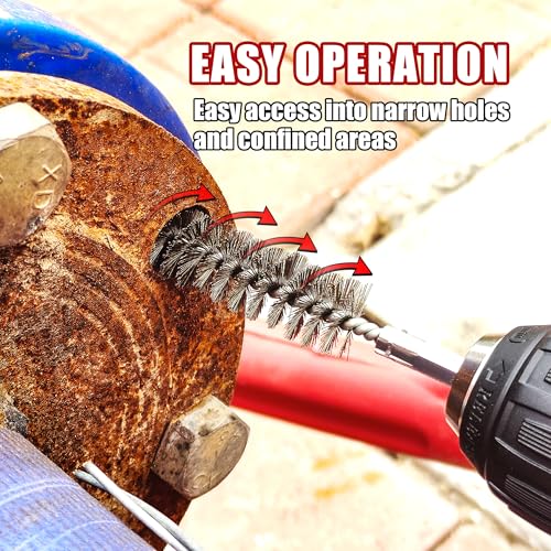 Stainless Steel Wire Brush for Drill with 1/4 Inch Hex Shank