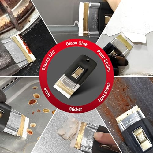 10-Pack Ceramic Scraper Kit, Rust-Proof Blades for Stickers & Grime