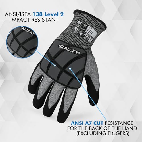 Safety Work Gloves,Level 5 Puncture Resistant,Impact Gloves
