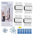 French Cleat Hanger 2 Inch Heavy Duty- 4 Pack - Picture, Mirror, Whiteboard, Cabniet, Shelf, Pallet or Panel Interlocking Wall Mounting Bracket - Aluminum Z Bar Clip Hanger Supports 30 lbs - size: 2"(4Pairs)