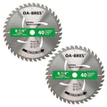 8-1/4-Inch 40-Tooth Circular Saw Blade with 5/8-Inch Arbor, TCT ATB Ripping/Cross Cutting Blade for Wood Cutting (2-Pack) - size: 8-1/4" 40T