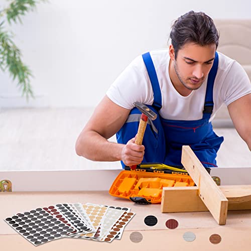 Epakh 864 Pcs Screw Hole Covers Wood Stickers 0.83 Inch,Multi Color - color: Multi Color