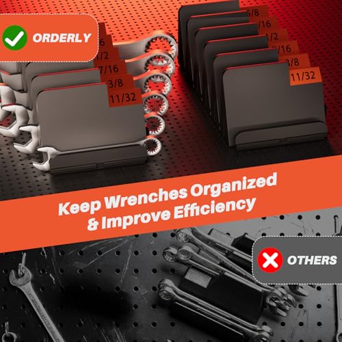 Matscover 32PCS Modular Wrench Organizer Wrench Holder, for Tool Box, Black - size: Without Magnetic