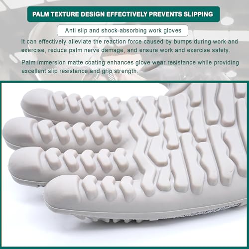 Pro-Grade TPE Anti-Vibration Non-Slip Gloves, Heavy Duty Work Gloves, Reinforced Grip for Construction/Machinery - color: Shockproof& Crashproof-l