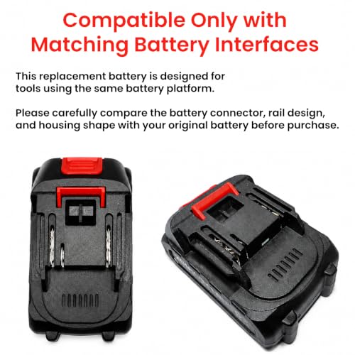 Mini Chainsaw Battery, 21V 4000mAh Lithium Battery with Charger Adapter - size: 4000mAh